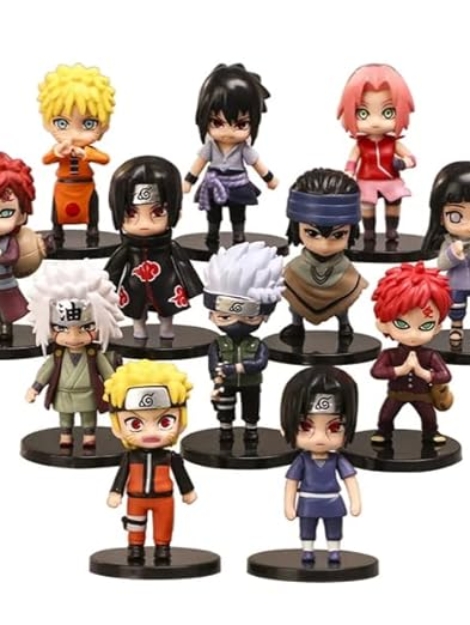 Premium Naruto Sasuke Kakashi Itachi Sakura Series Toys Naruto Action Figure Set of 12 Merchandise/Statue/Figurine/Decoration